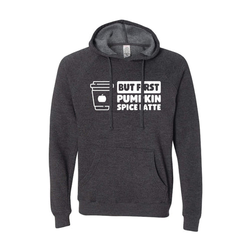 But First, Pumpkin Spice Latte Pullover Hoodie-S-Carbon-soft-and-spun-apparel