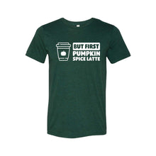 But First, Pumpkin Spice Latte T-Shirt-XS-Emerald-soft-and-spun-apparel