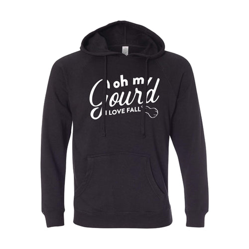 Oh My Gourd, I Love Fall Pullover Hoodie-S-Black-soft-and-spun-apparel