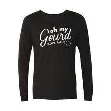 Oh My Gourd, I Love Fall Long Sleeve T-Shirt-XS-Solid Black-soft-and-spun-apparel
