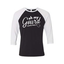 Oh My Gourd, I Love Fall Raglan-XS-Black White-soft-and-spun-apparel