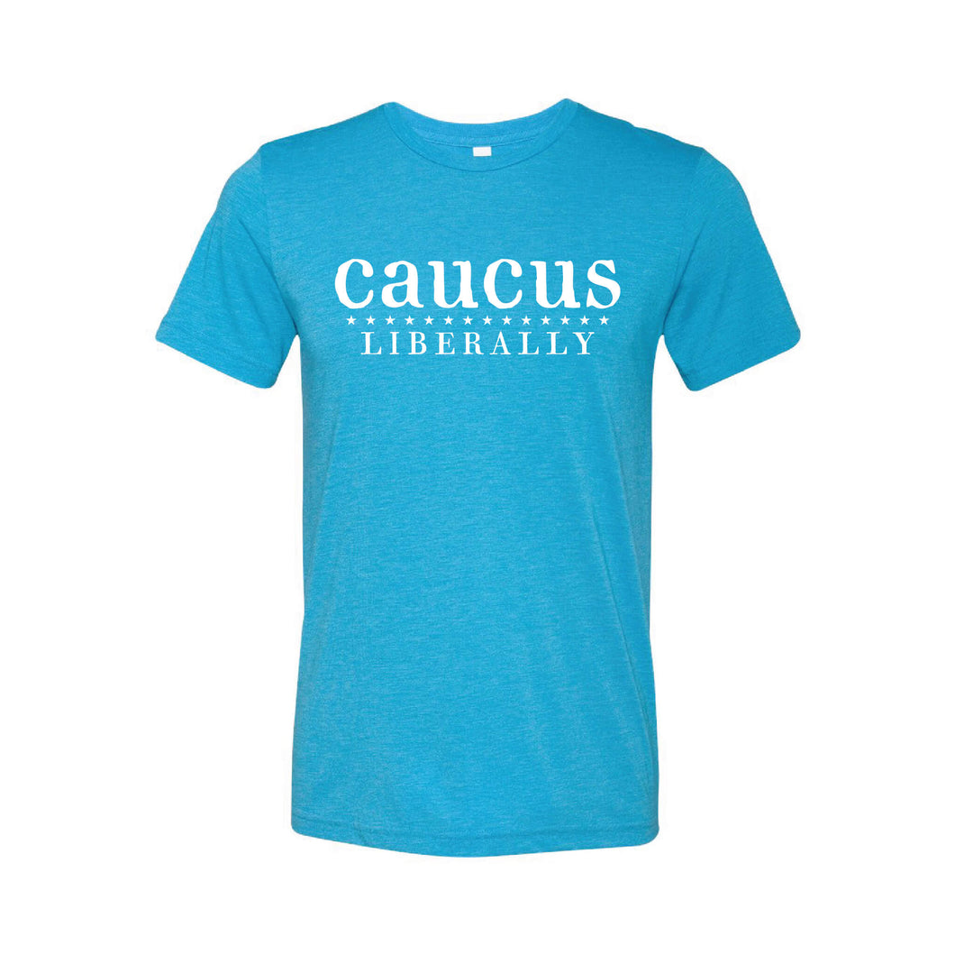 Caucus Liberally T-Shirt-XS-Aqua-soft-and-spun-apparel