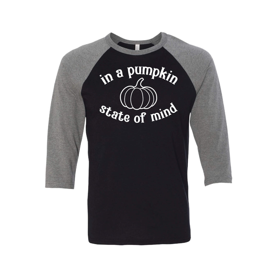 In A Pumpkin State of Mind Raglan-XS-Black Deep Heather-soft-and-spun-apparel
