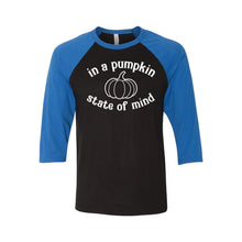 In A Pumpkin State of Mind Raglan-XS-Black True Royal-soft-and-spun-apparel