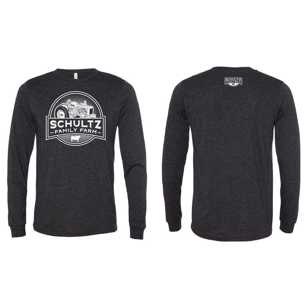 Schultz Family Farm Long Sleeve T-Shirt-S-Charcoal Black-soft-and-spun-apparel