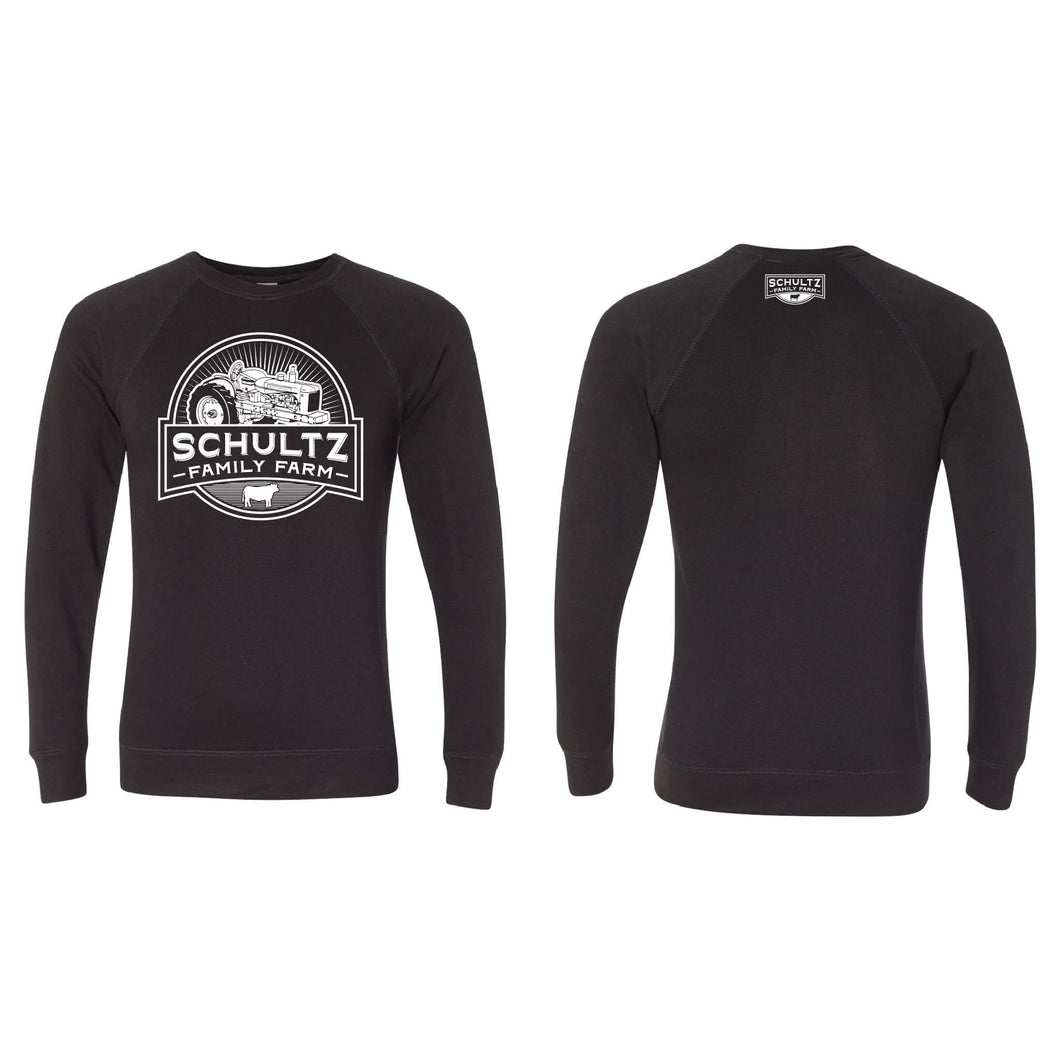 Schultz Family Farm Crewneck Sweatshirt-S-Black-soft-and-spun-apparel