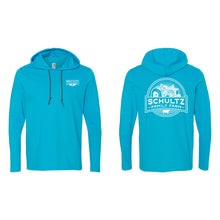 Schultz Family Farm Lightweight Hooded Long Sleeve T-Shirt-S-Caribbean-soft-and-spun-apparel
