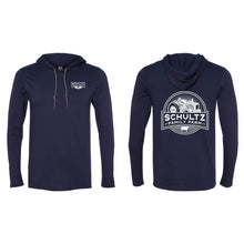 Schultz Family Farm Lightweight Hooded Long Sleeve T-Shirt-S-Navy-soft-and-spun-apparel