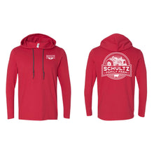 Schultz Family Farm Lightweight Hooded Long Sleeve T-Shirt-S-Red-soft-and-spun-apparel