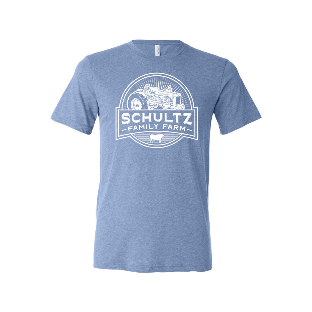 Schultz Family Farm Short Sleeve T-Shirt-S-Blue-soft-and-spun-apparel