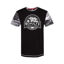 Schultz Family Farm Short Sleeve T-Shirt-S-Black Urban Woodland Camo-soft-and-spun-apparel