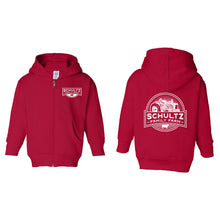 Schultz Family Farm Toddler Full-Zip Hooded Sweatshirt-2T-Red-soft-and-spun-apparel