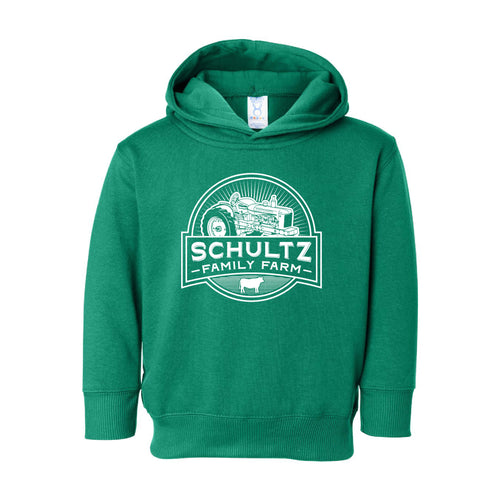 Schultz Family Farm Toddler Hooded Sweatshirt-2T-Kelly-soft-and-spun-apparel