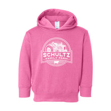 Schultz Family Farm Toddler Hooded Sweatshirt-2T-Raspberry-soft-and-spun-apparel