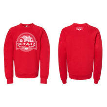 Schultz Family Farm Youth Crewneck Sweatshirt-YTH-S-Red-soft-and-spun-apparel