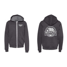 Schultz Family Farm Youth Full-Zip Hoodie-YTH-S-Dark Grey Heather-soft-and-spun-apparel