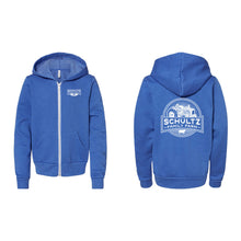 Schultz Family Farm Youth Full-Zip Hoodie-YTH-S-Heather True Royal-soft-and-spun-apparel