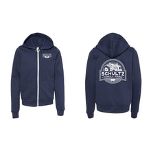 Schultz Family Farm Youth Full-Zip Hoodie-YTH-S-Navy-soft-and-spun-apparel