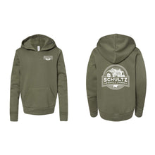 Schultz Family Farm Youth Hoodie-YTH-S-Military Green-soft-and-spun-apparel