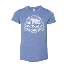 Schultz Family Farm Youth Short Sleeve T-Shirt-YTH-S-Blue-soft-and-spun-apparel