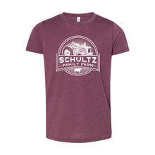 Schultz Family Farm Youth Short Sleeve T-Shirt-YTH-S-Maroon-soft-and-spun-apparel