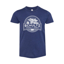 Schultz Family Farm Youth Short Sleeve T-Shirt-YTH-S-Navy-soft-and-spun-apparel