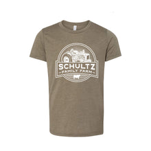Schultz Family Farm Youth Short Sleeve T-Shirt-YTH-S-Olive-soft-and-spun-apparel