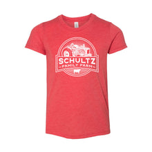 Schultz Family Farm Youth Short Sleeve T-Shirt-YTH-S-Red-soft-and-spun-apparel