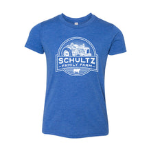 Schultz Family Farm Youth Short Sleeve T-Shirt-YTH-S-True Royal-soft-and-spun-apparel