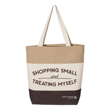 Shopping Small and Treating Myself Tote-Chocolate / Natural / Khaki-soft-and-spun-apparel