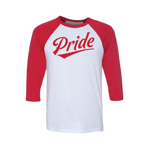 pride baseball tee - lgbt t-shirt - red