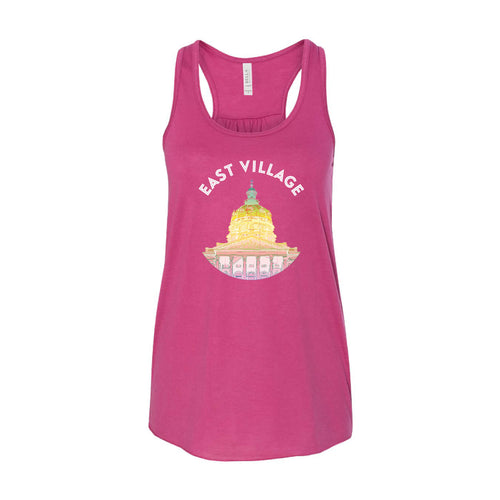 Capital City Pride Rainbow East Village Women's Flowy Tank-XS-Berry-soft-and-spun-apparel