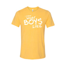 I know what boys like - yellow - lgbt t-shirt