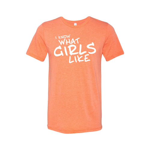 I know what girls like - lgbt t-shirt - orange