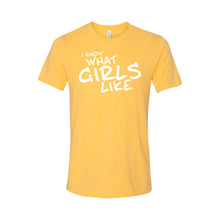 I know what girls like - lgbt t-shirt - yellow