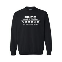 Pride Sports League White Imprint Crewneck Sweatshirt-S-Black-soft-and-spun-apparel