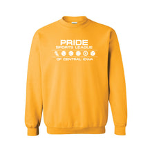 Pride Sports League White Imprint Crewneck Sweatshirt-S-Gold-soft-and-spun-apparel
