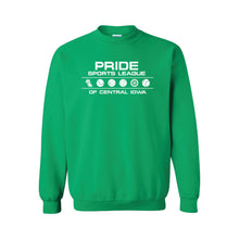 Pride Sports League White Imprint Crewneck Sweatshirt-S-Irish Green-soft-and-spun-apparel