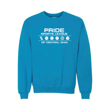 Pride Sports League White Imprint Crewneck Sweatshirt-S-Sapphire-soft-and-spun-apparel