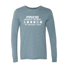Pride Sports League White Imprint Long Sleeve T-Shirt-XS-Heather Slate-soft-and-spun-apparel