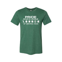 Pride Sports League White Imprint T-Shirt-XS-Heather Grass Green-soft-and-spun-apparel