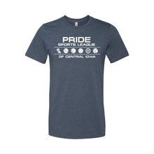 Pride Sports League White Imprint T-Shirt-XS-Heather Navy-soft-and-spun-apparel