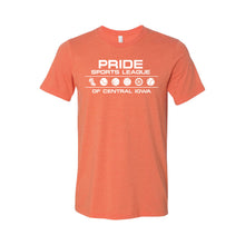 Pride Sports League White Imprint T-Shirt-XS-Heather Orange-soft-and-spun-apparel