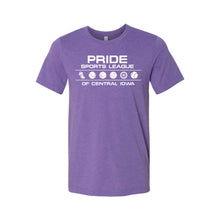 Pride Sports League White Imprint T-Shirt-XS-Heather Team Purple-soft-and-spun-apparel