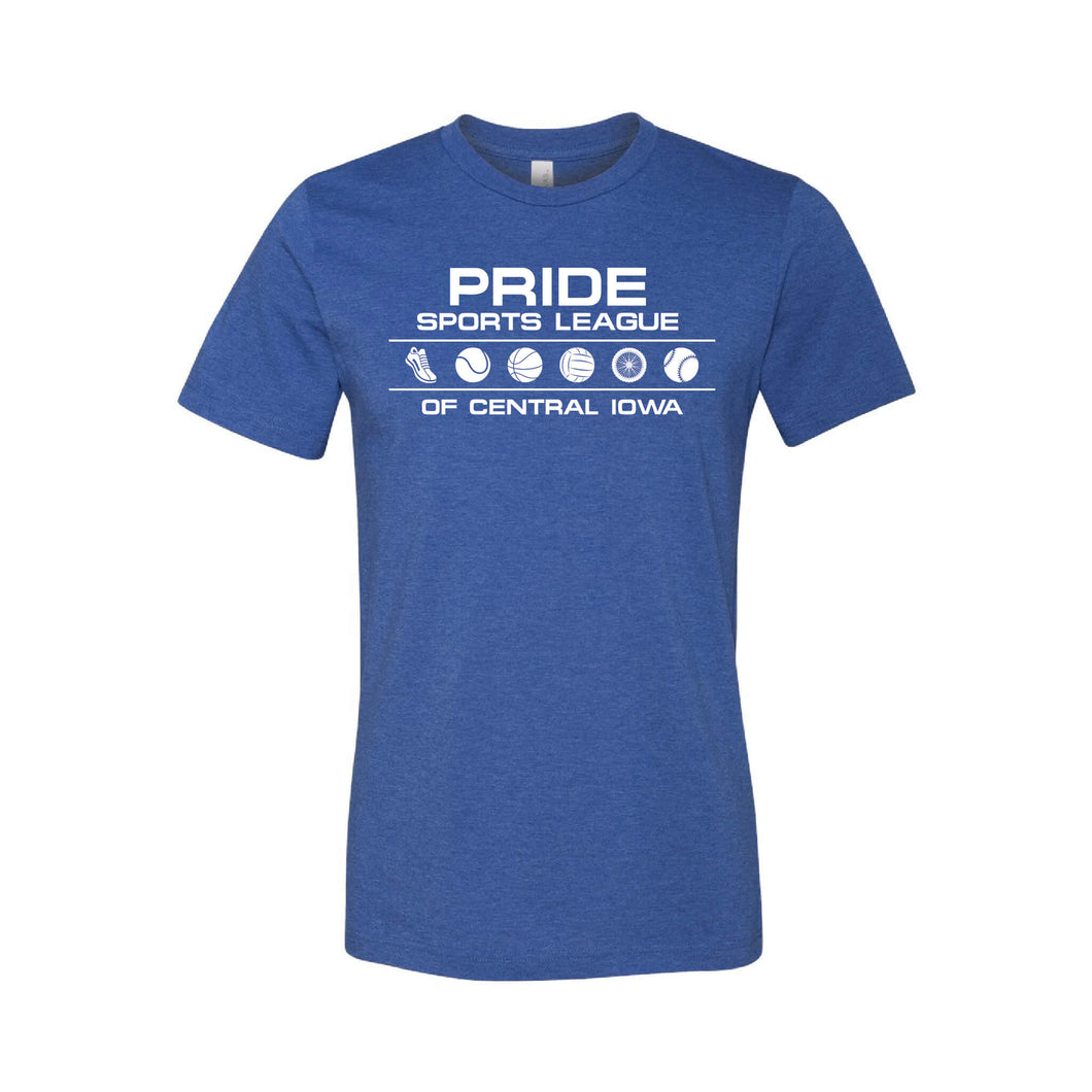 Pride Sports League White Imprint T Shirt Soft Spun Soft