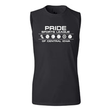 Pride Sports League White Imprint Sleeveless Shirt-S-Black-soft-and-spun-apparel