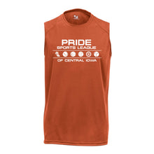 Pride Sports League White Imprint Sleeveless Shirt-S-Burnt Orange-soft-and-spun-apparel