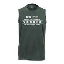 Pride Sports League White Imprint Sleeveless Shirt-S-Forest-soft-and-spun-apparel