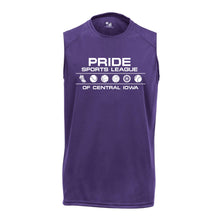 Pride Sports League White Imprint Sleeveless Shirt-S-Purple-soft-and-spun-apparel