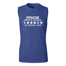 Pride Sports League White Imprint Sleeveless Shirt-S-Royal-soft-and-spun-apparel